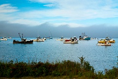 Lobster Boats Ready for the Next Day in Northern Maine